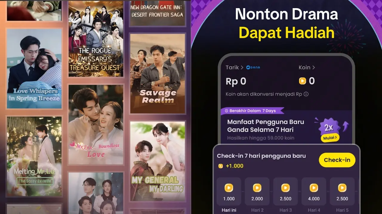 9+ Aplikasi Nonton Drama Dapat Uang Tercepat Cair ke DANA (Terbukti Membayar 2026)