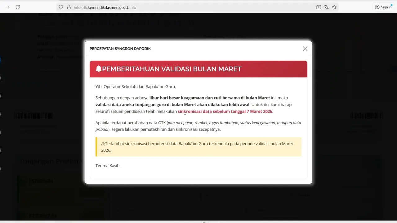 Cara Cek Info GTK 2026 Terbaru Lewat HP & Laptop (Domain Resmi Kemendikdasmen)