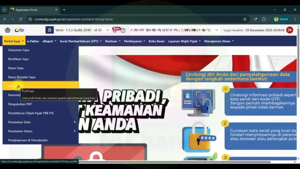 Melalui Portal Coretax Djp