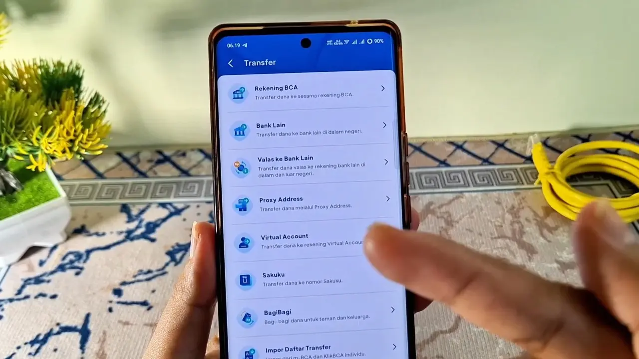 Pilih Menu Transfer Pada Halaman Dashboard Lalu Klik Pilihan Virtual Account