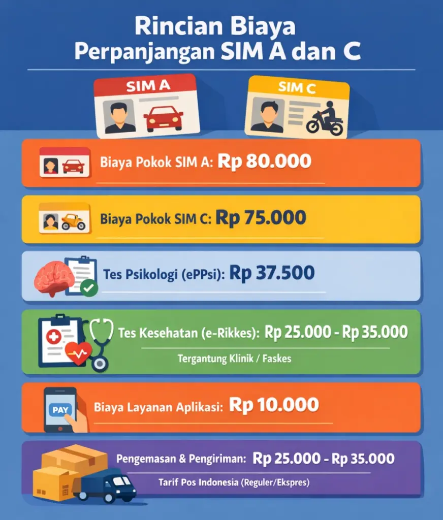 Rincinan Biaya Perpanjangan Sim Online